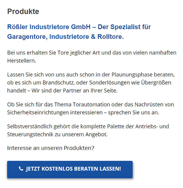 Tortechnik Produkte aus  Neuhofen